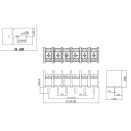 7.62mmピッチフェンスタイプPCB端子ブロックコネクタ